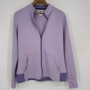 Footjoy FJ‎ Women's Medium Full Zip Purple Cloud Performance Jacket Sporty Golf